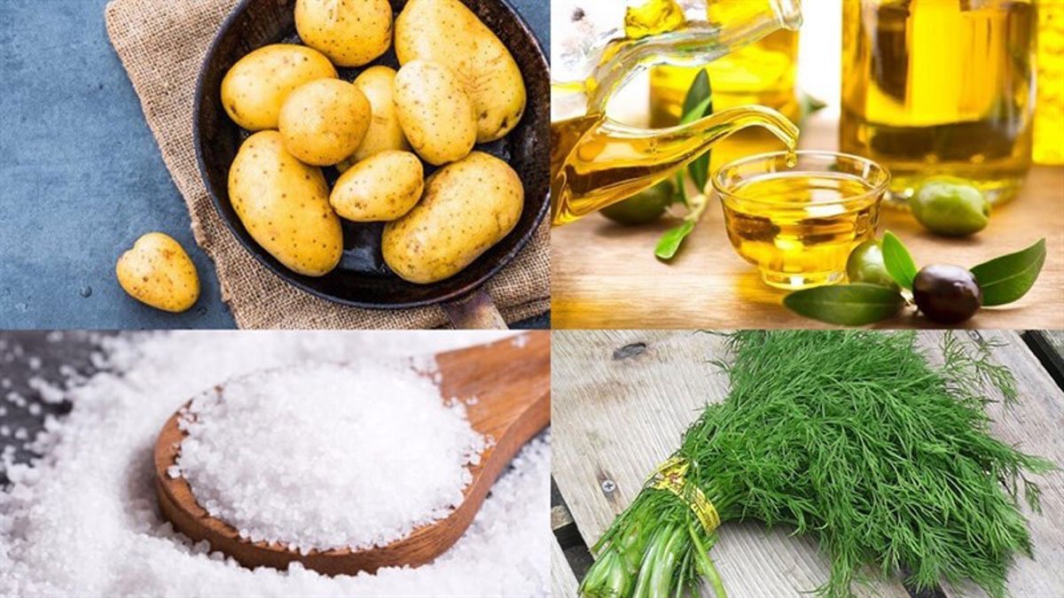 Khoai tây nướng muối bằng nồi chiên không dầu 2023 Khoai tây nướng muối bằng nồi chiên không dầu